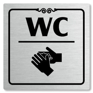 WC, 118x118mm, stříbrná, Texas